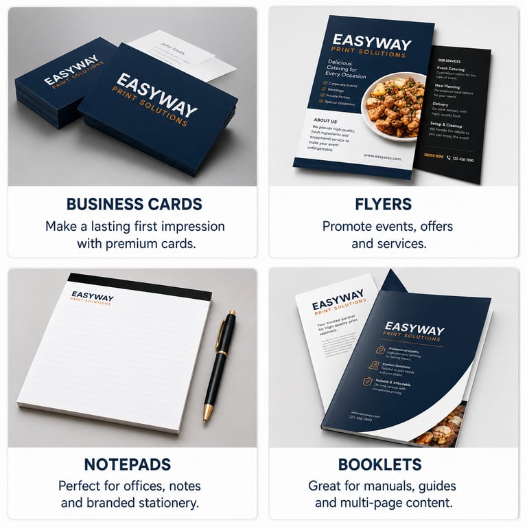 Custom business cards for Raleigh NC businesses by Easyway Print Solutions