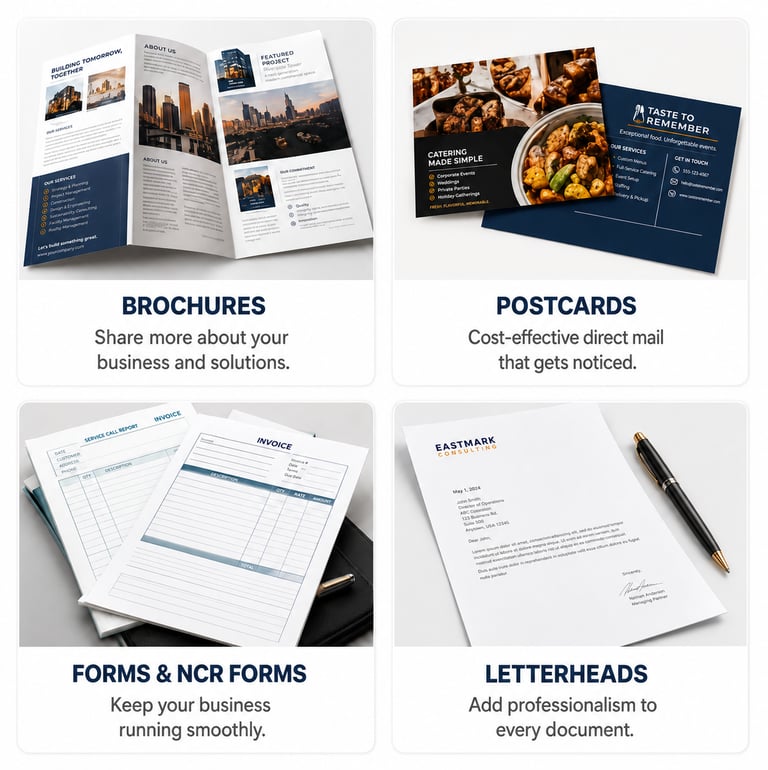 Custom postcards and rack cards for business marketing in Raleigh NC