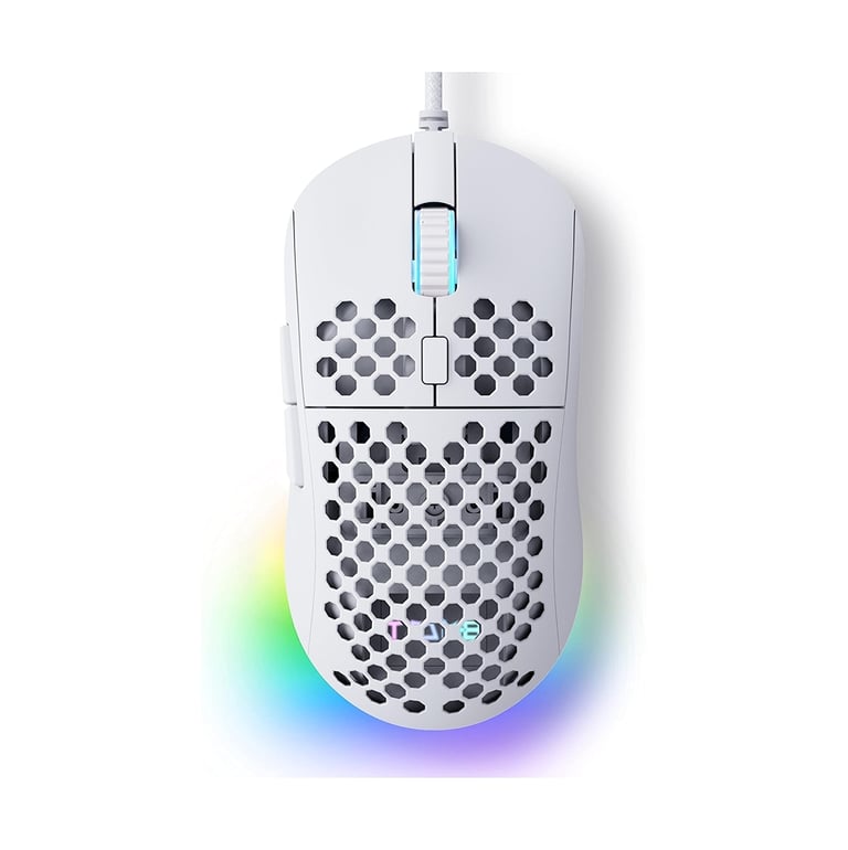 Mouse Gamer TMKB Falcon M1SE Ultraleve Honeycomb, sensor óptico de 12.800 DPI de alta precisão, 6 bo