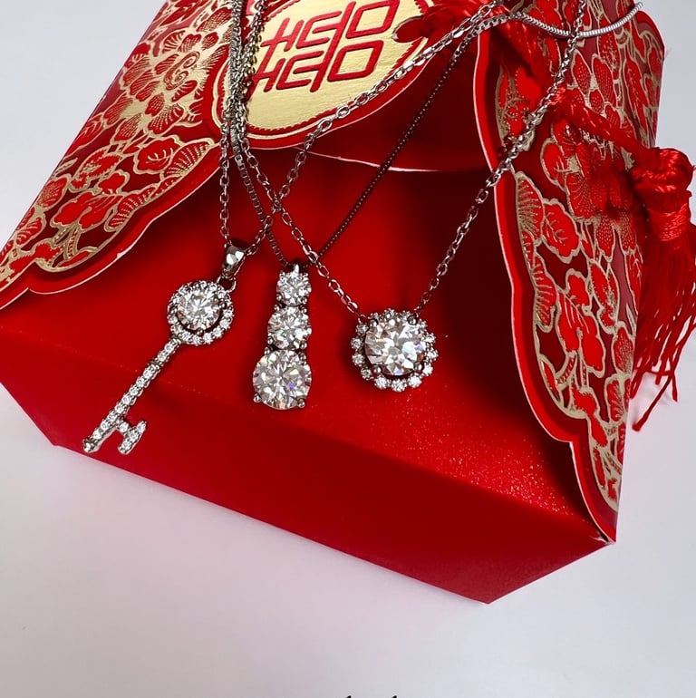 1 Carat diamond key pendant necklace