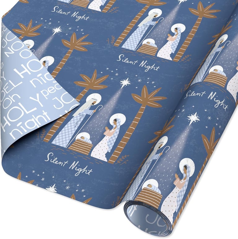 Nativity themed wrapping paper