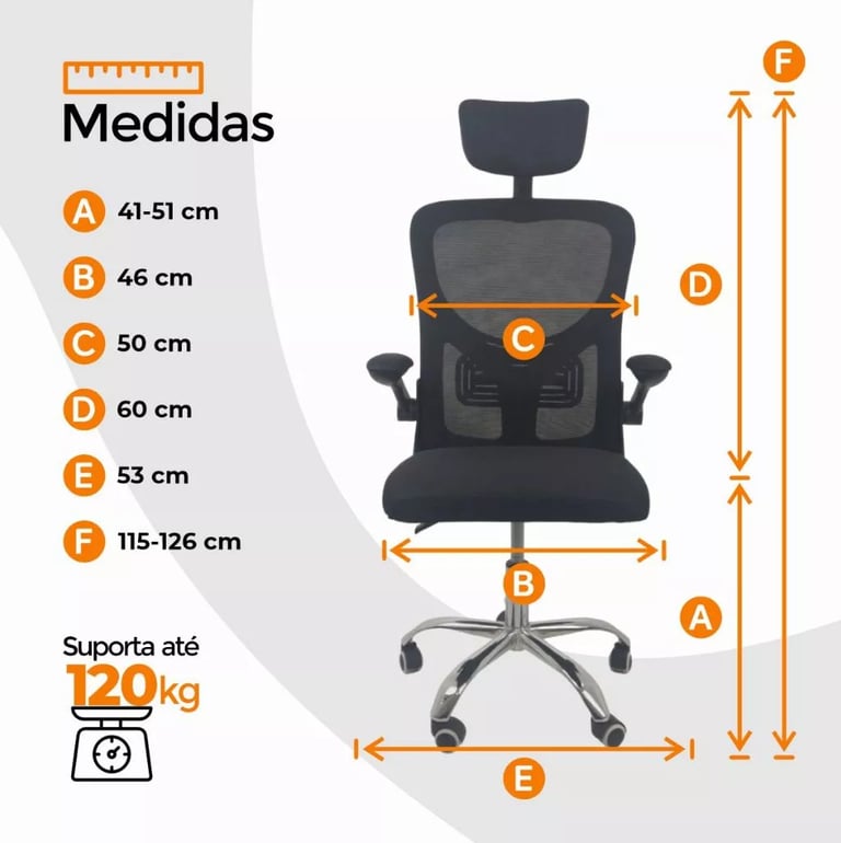 Cadeira de Escritório Diretor Oficial Vegas com Apoio