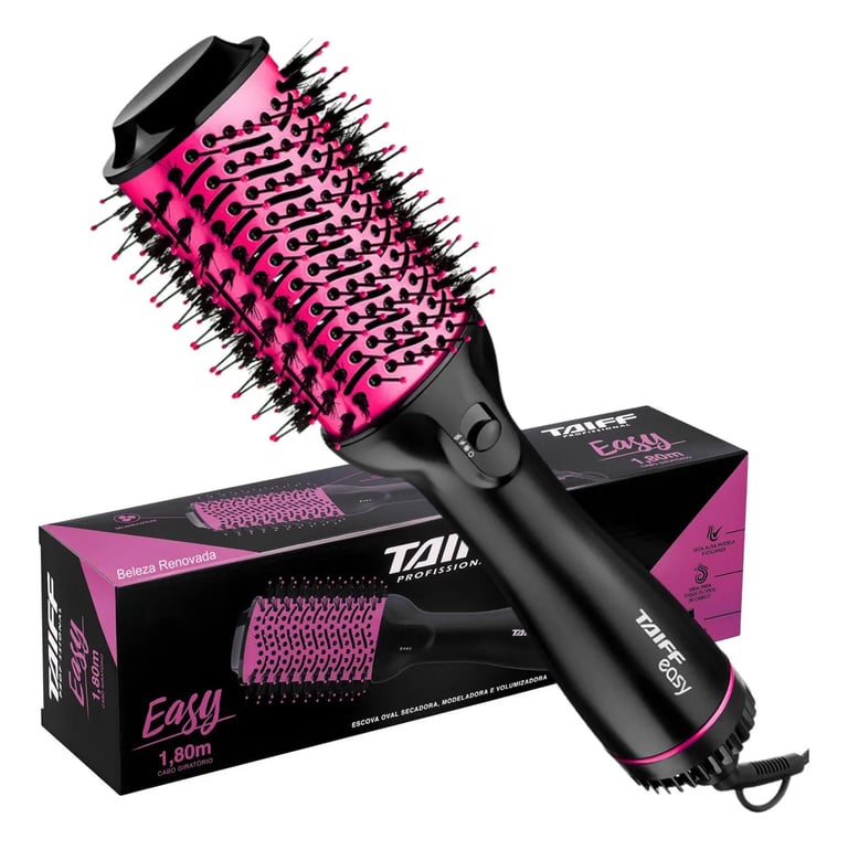 Escova Oval Secadora Modeladora e Volumizadora Easy Taiff