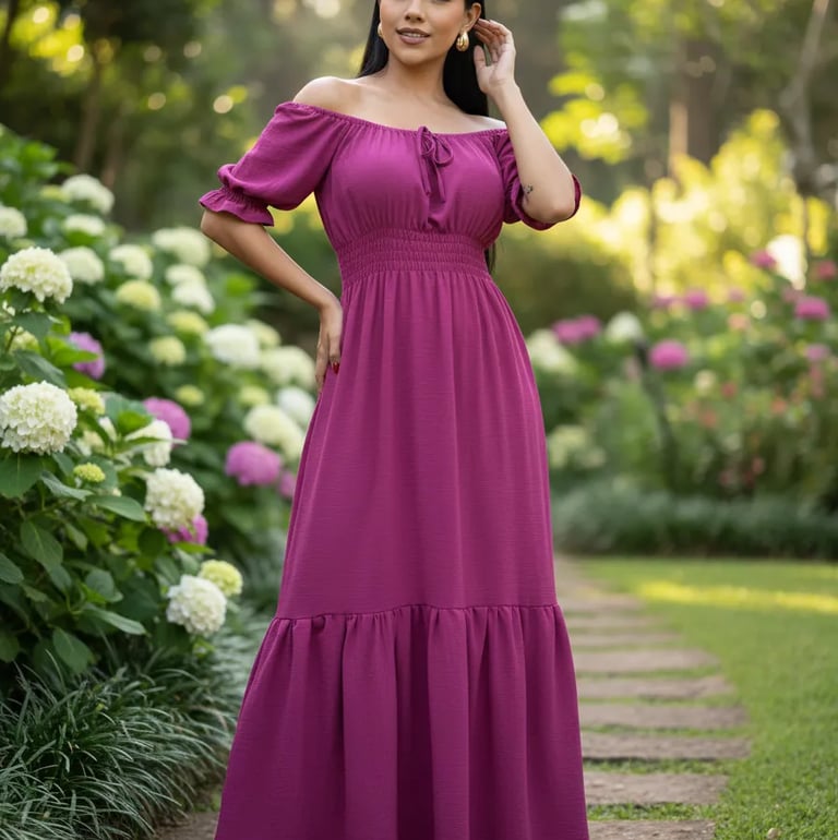 Vestido Longo Feminino Evangélico Chique Soltinho