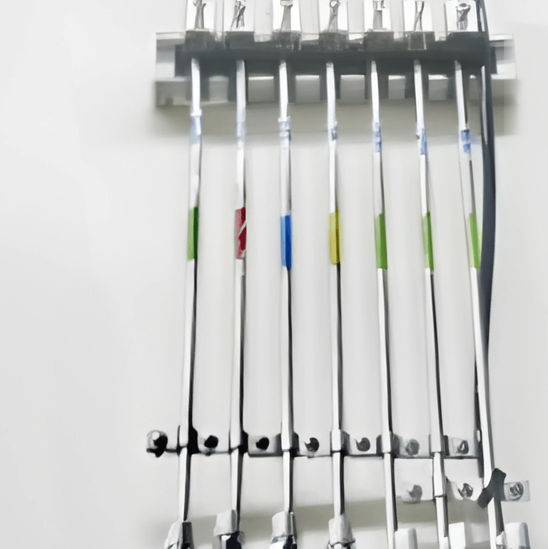 Gas pipes installed on the wall