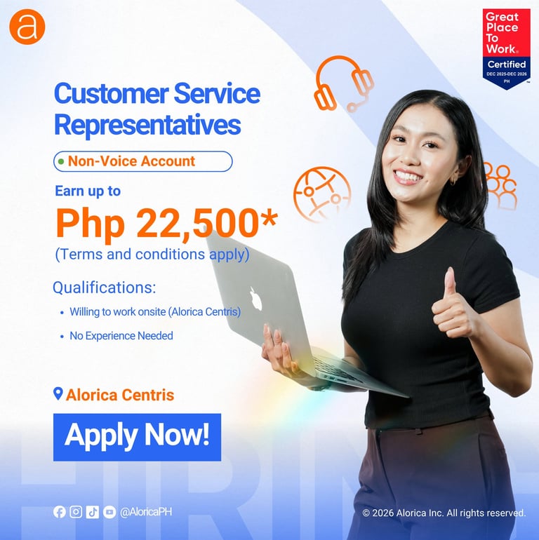 Alorica Centris Eton Quezon City Job Hiring in Quezon City Concentrix Ibex Transcom TaskUs Hiring