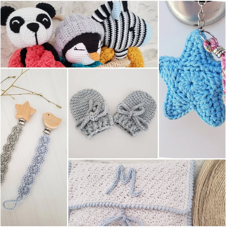 Complementos de crochet para bebé hechos a mano