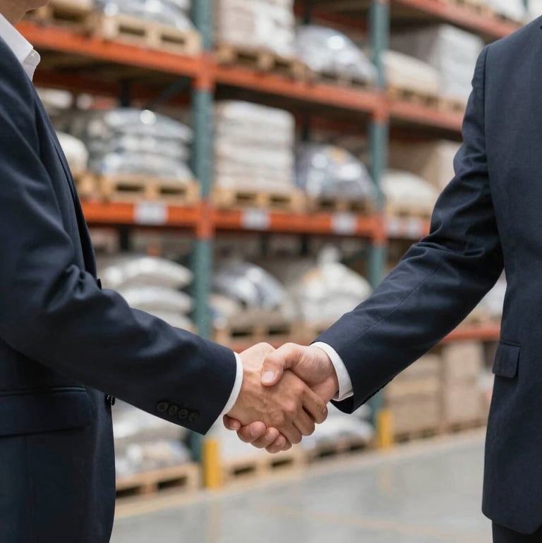 A friendly customer service representative wearing a headset, smiling and ready to assist.