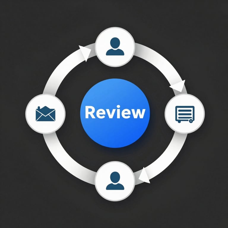 Graphic showing a review cycle