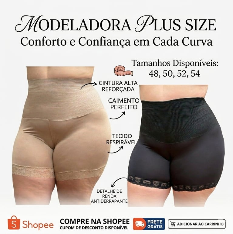 cinta bermuda plus size invisível por baixo do vestido
