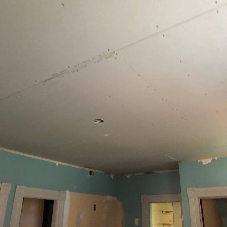drywall installed on the ceiling in springfield ma