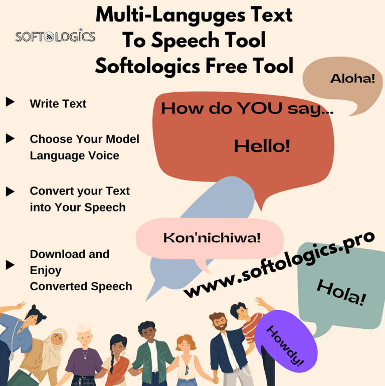 multi language text to speech tool by softologics