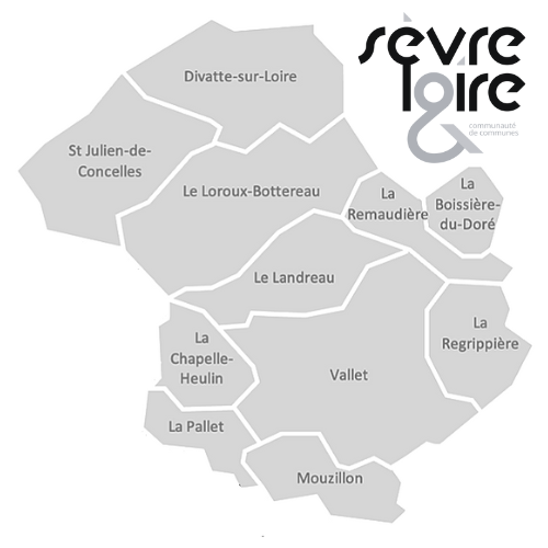 Carte secteur intervention communauté de communes Sèvre et Loire