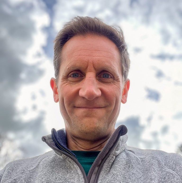 Marcus with grey clouds above