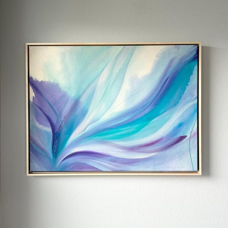 abstract painting by Anya Baboyedova inspired by natural landscapes