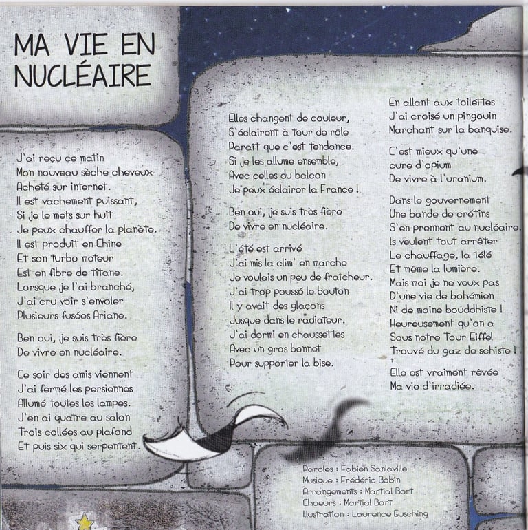 parole chanson ma vie en nucléaire
