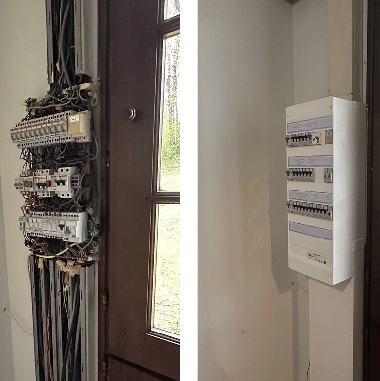 "Avant-Après" d'une rénovation d'un compteur électrique