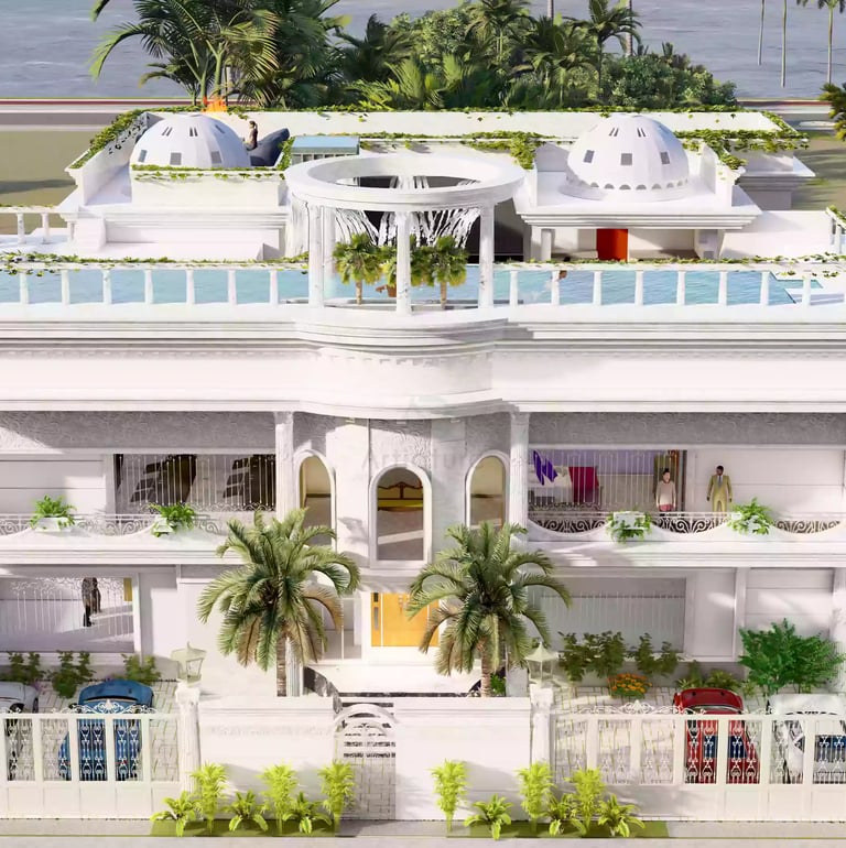 a house with a balcony and a balcony with a balcony