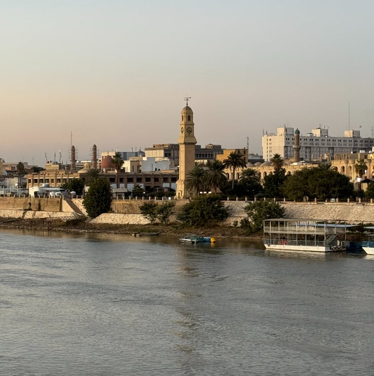 Qishla clocktower in old town Baghdad.