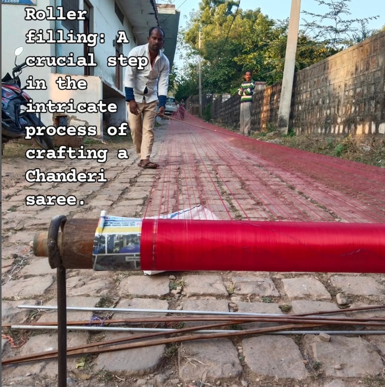 Roller filling process chanderi