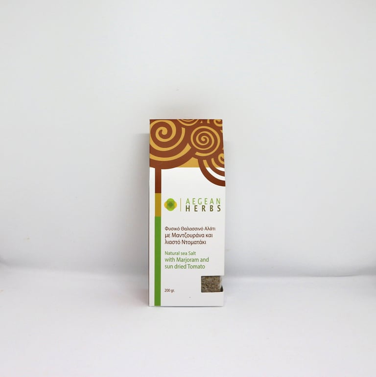 Aegean Herbs Αλάτι με Μαντζουράνα και Λιαστό Ντοματάκι