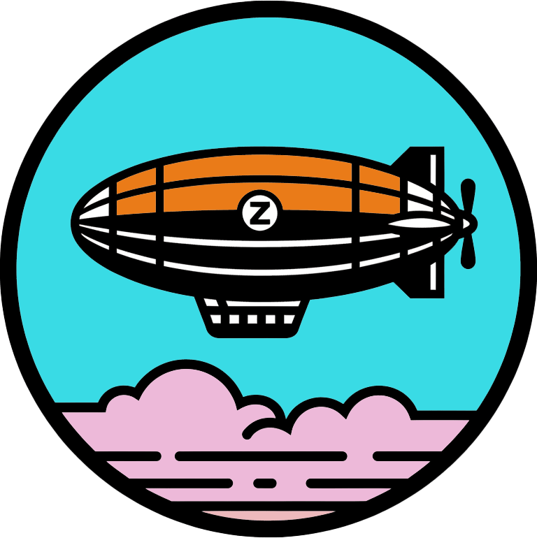 a zeppelin flying in the sky