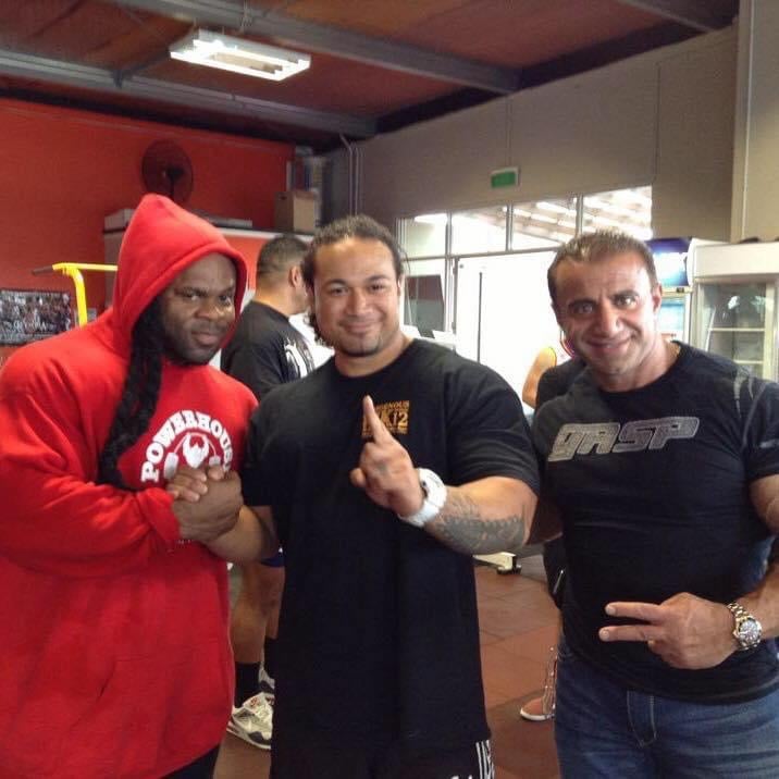American Bodybuilder Kai Greene, Polynesian tattoo artist Carl Cocker Brisbane, Gold Coast Australia