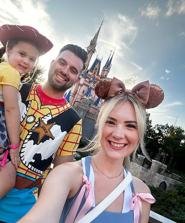 Lindsey Roberts pictured in front of Cinderella Castle at Disney's Magic Kingdom® Park.