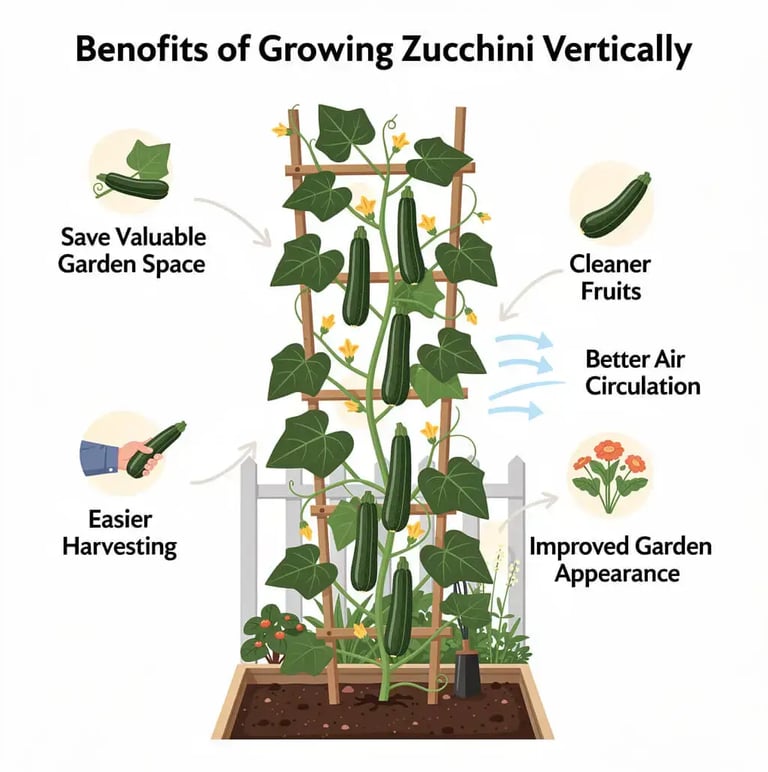 growing zucchini vertically