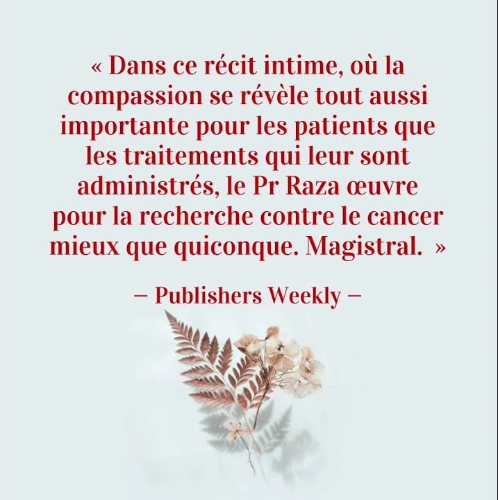 Avis de Publishers Weekly sur le livre du professeur AZra Raza.