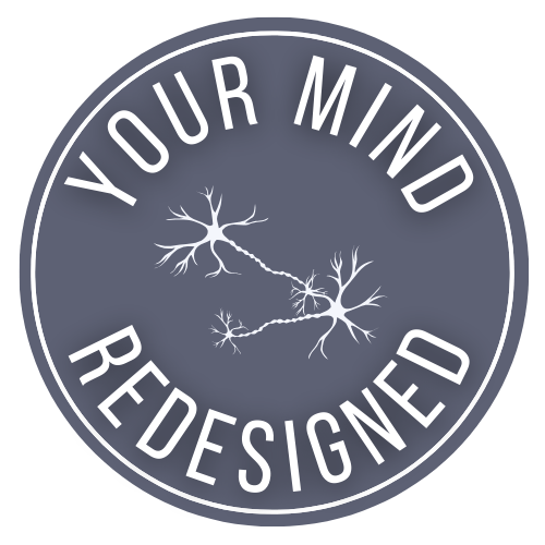 Your Mind Redesigned Logo - neural pathways in a circular logo style
