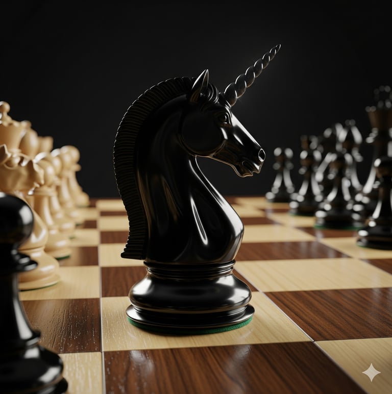 Unicorn on a chess board