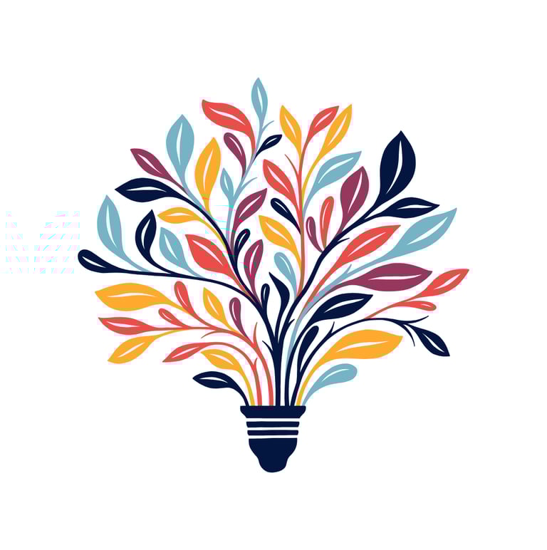 a plant with colorful leaves in a light bulb