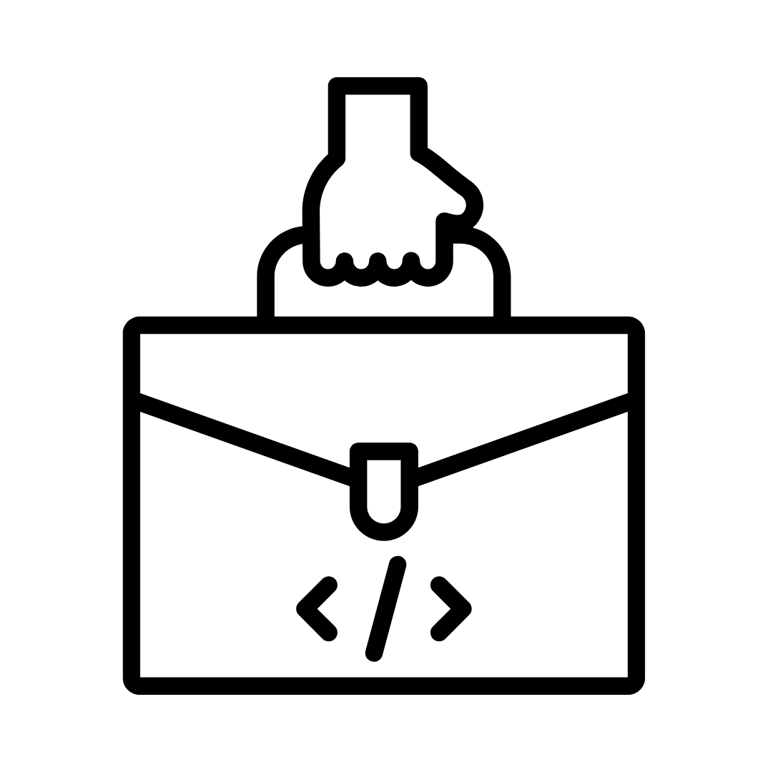 Portable bag icon