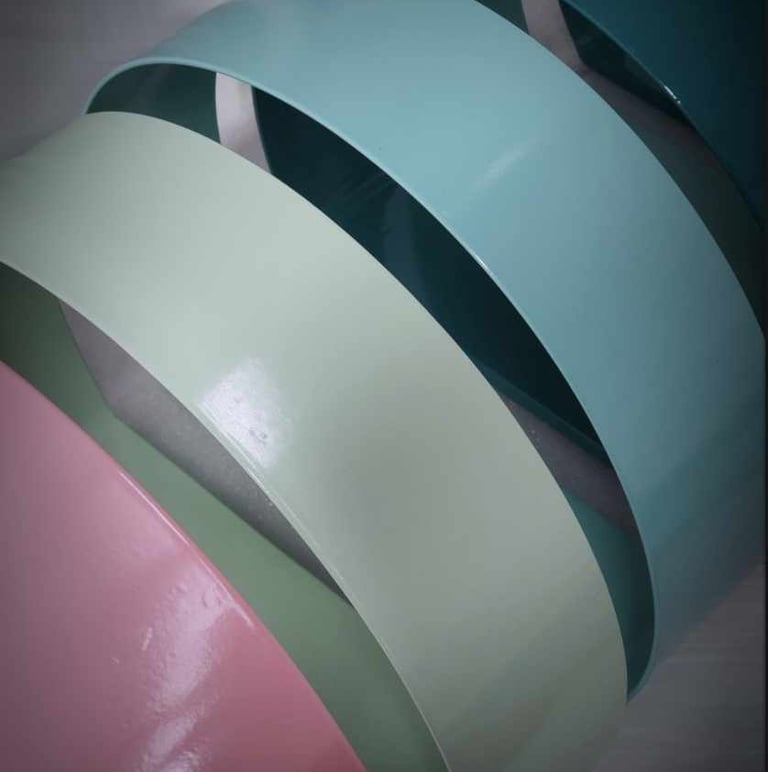 luminaire artisanal en acier upcyclé collection Memphiis coloris disponibles sur mesure