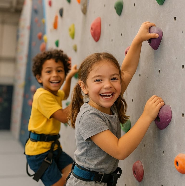 Kletterkurs für Kinder. Kletterkurs für Kinder in der Kletterhalle Marswiese