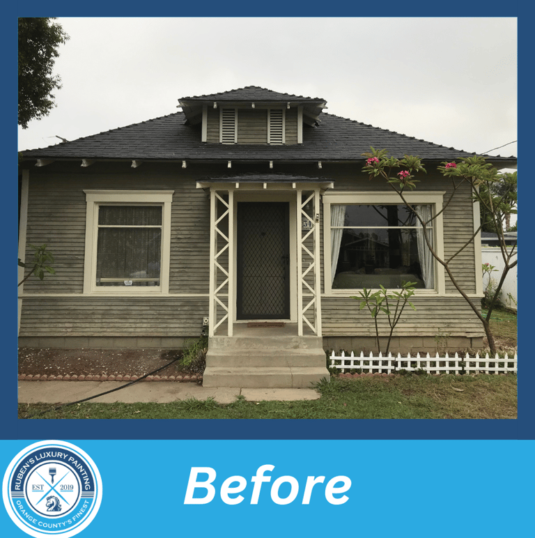 before shot of painted home