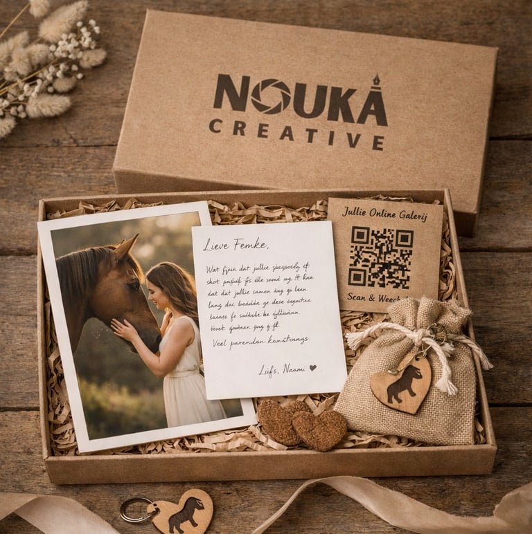 Nouka box gepersonaliseerd cadeaubox paardenfotografie cadeaubox