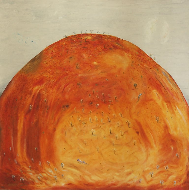 Remembered Hill - near Flinders Ranges. Oil on canvas. 2020. 102 x 102 cms