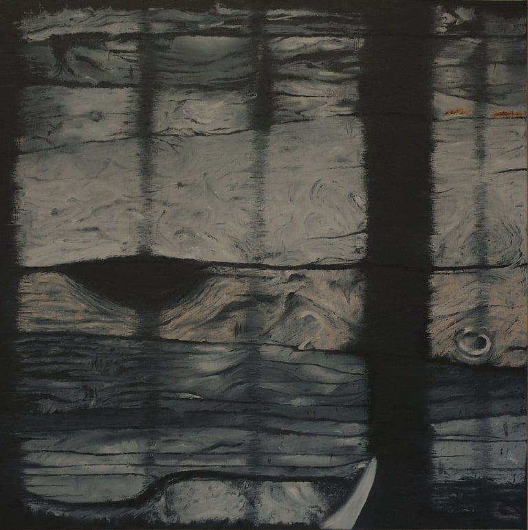 Night Landscape 2. Oil on canvas. 2021.  102 x 102 cms