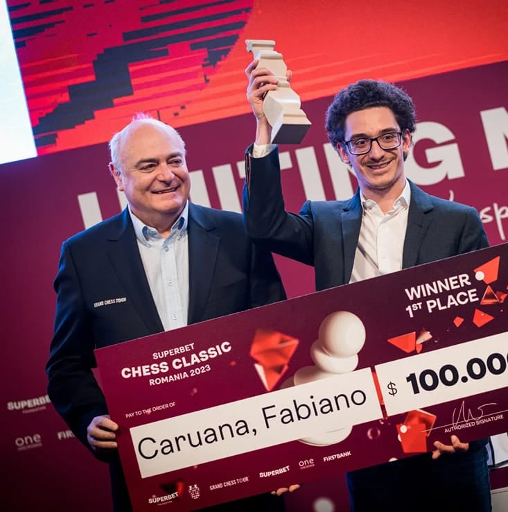 Fabiano Caruana wins Superbet Chess Classic 2023 in Romania. FIDE Grand Chess Tour 2023