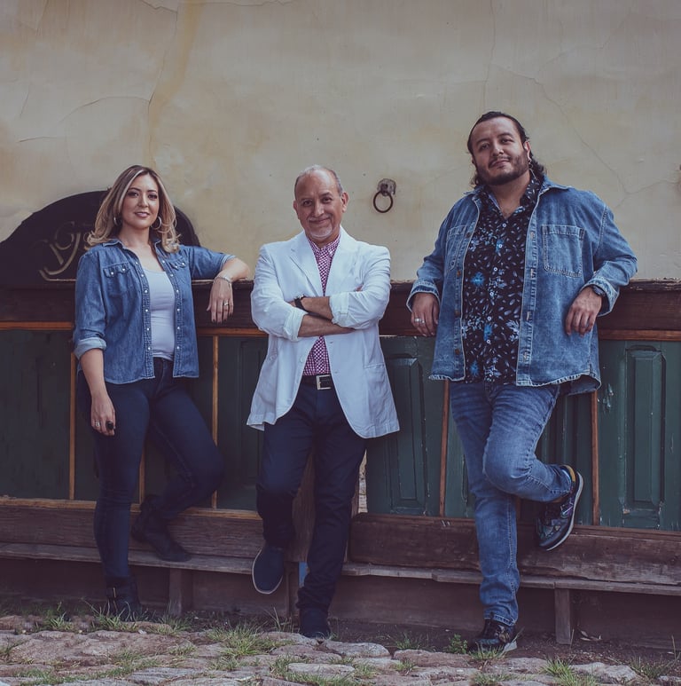 a group of people standing next to each other