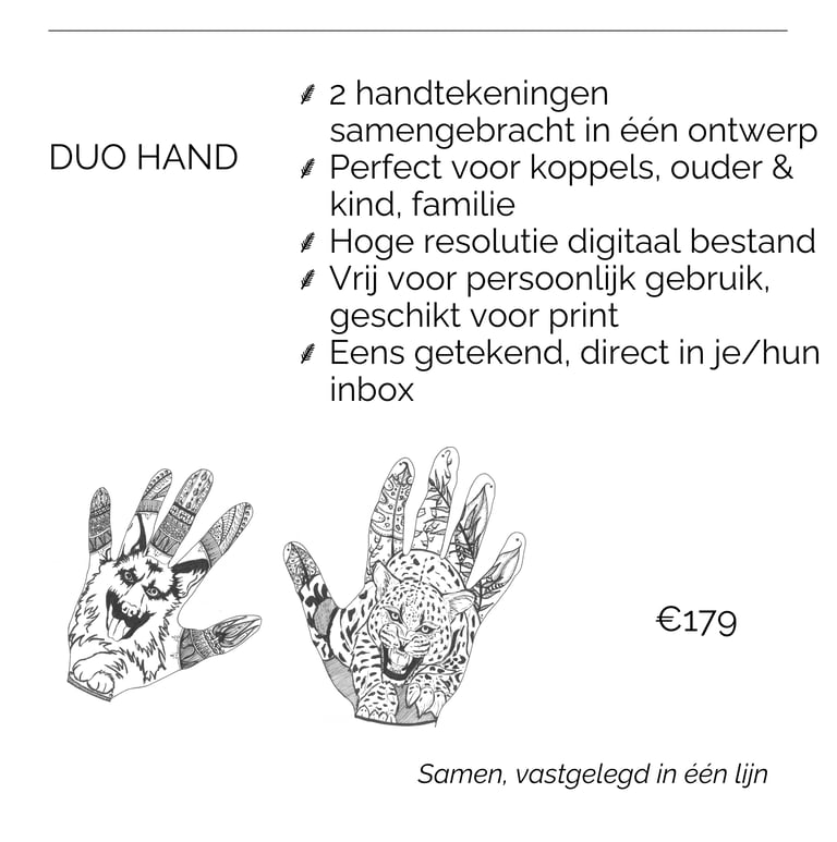 stap 1 kies cadeau duo hand bij bestelling
