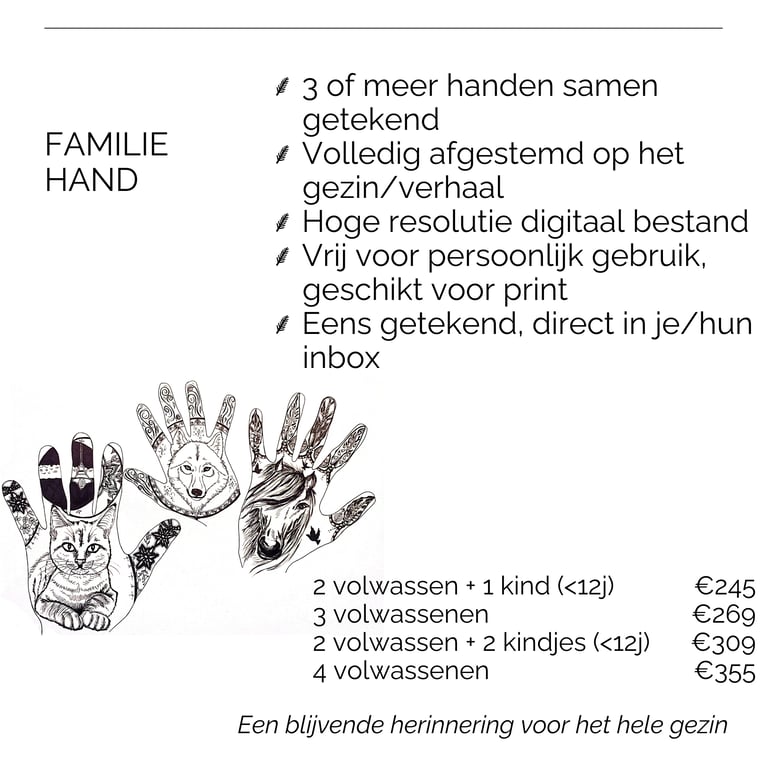 stap 1 bij bestelling kies welk cadeau je wil geven familie hand