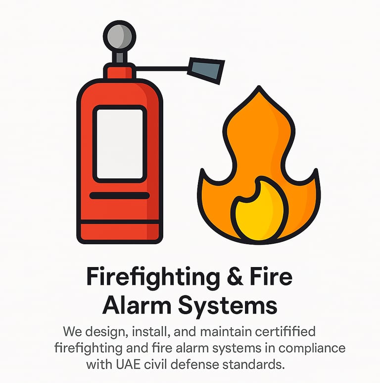 Firefighting system components text