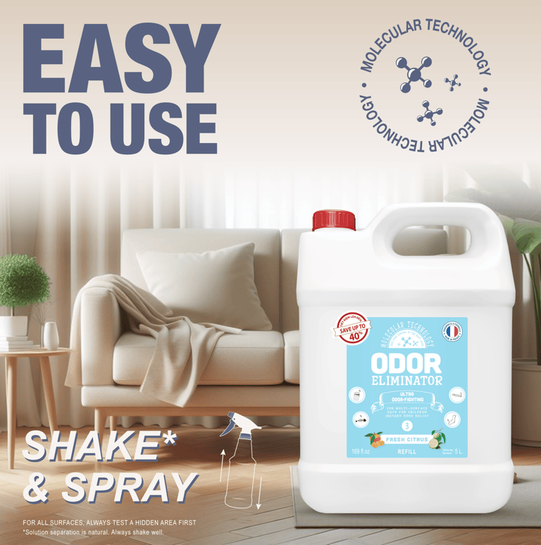 Easy to use. Shake & spray.