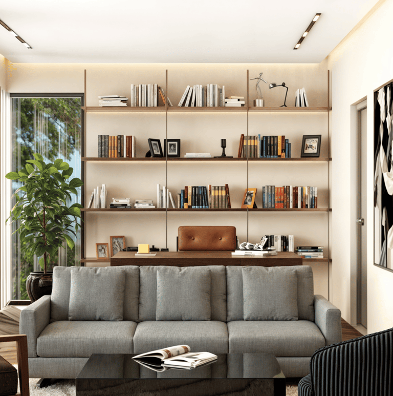 Contemporary home study interior Dubai