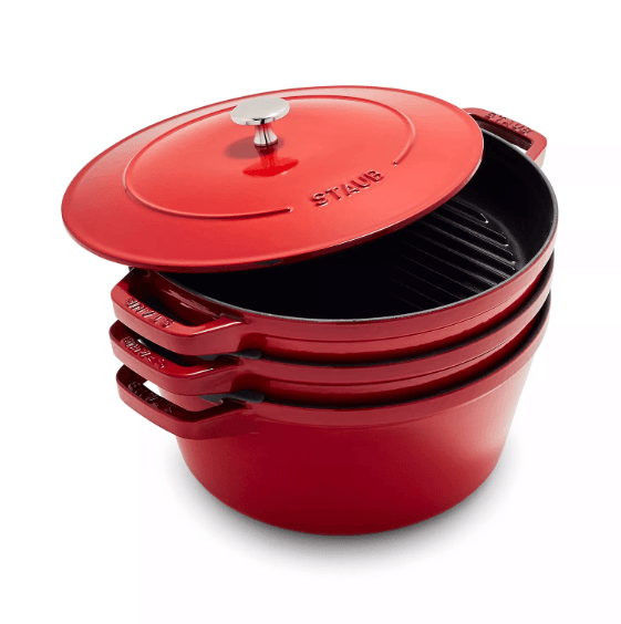 Staub 4-piece stackable enameled cast iron cookware set – PFAS-free
