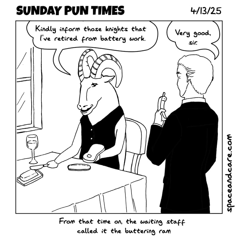 A ram in a restaurant declining a request from a formet client.