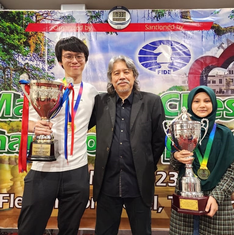 Malaysian Chess Championship 2023, Lim Zhuo Ren National Champion And Ainul Mardhiah Women Champion